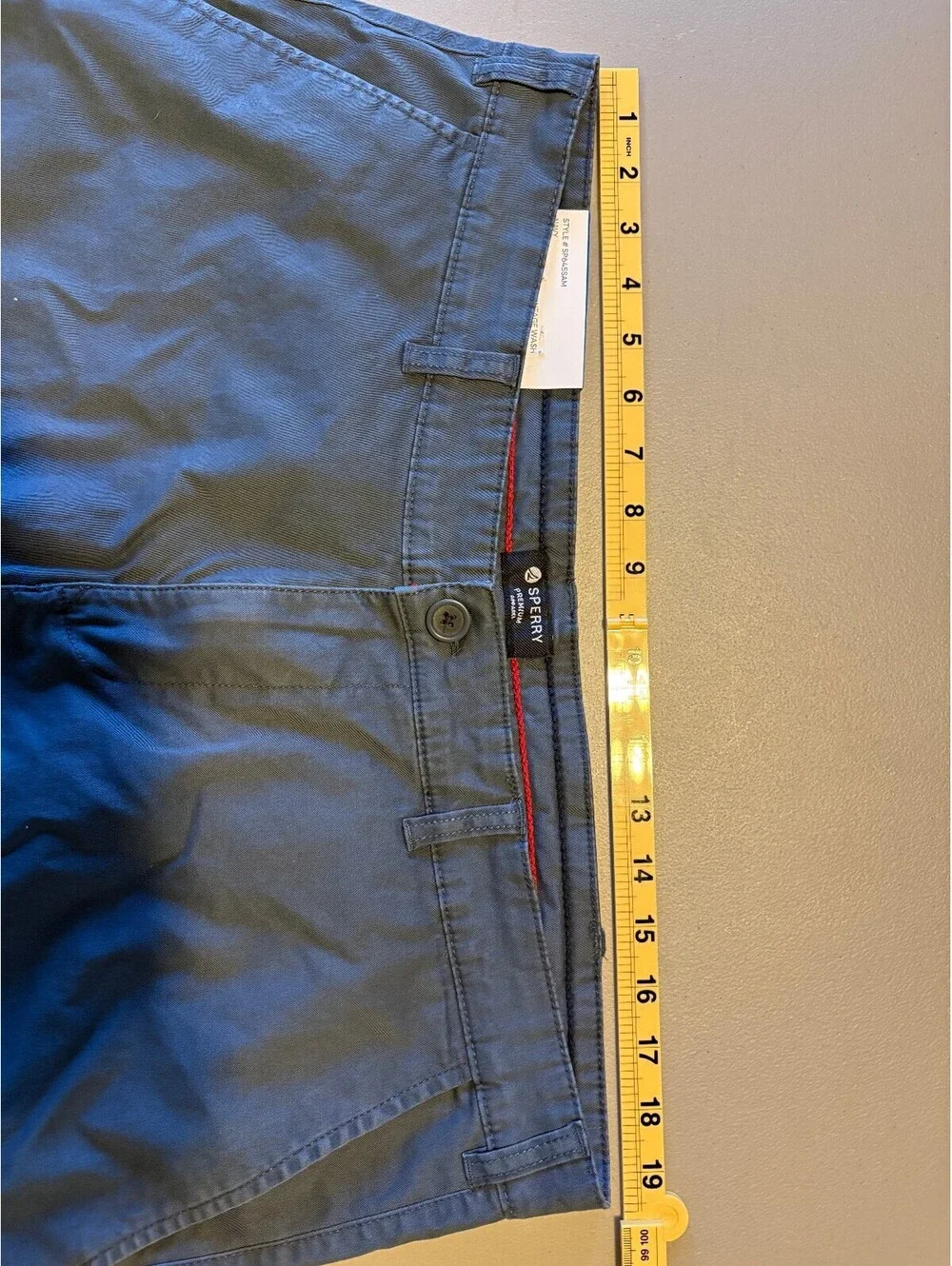 Sperry Vintage Wash Flex Cotton Shorts Navy Size 38